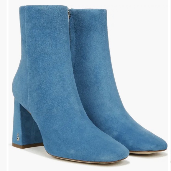 New🔹Blue Sam Edelman Codie Square Toe Bootie (Women) - Picture 1 of 5